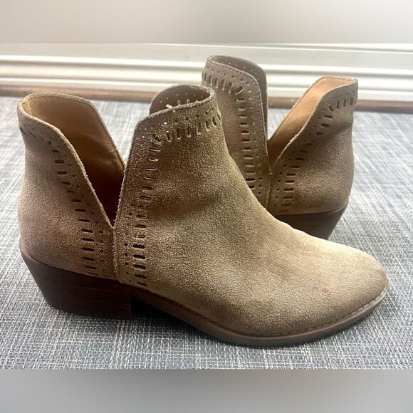 Lucky Brand Francee Suede Leather Ankle Boots - Picture 3 of 11